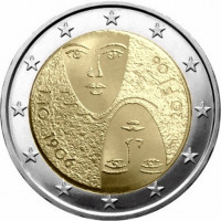 2 Евро Финляндия 100-летие введения всеобщего равного изберательного права (2006 года)